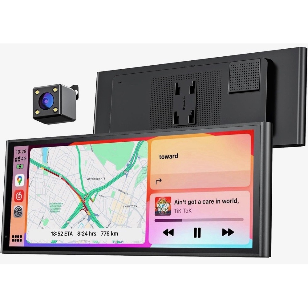 Krunia 9.26" Wireless Apple CarPlay Android Auto Portable Touch Screen Cam